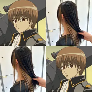 ロング カラー インナー/2次元/ 推しカラー/しゅうとのヘアスタイル