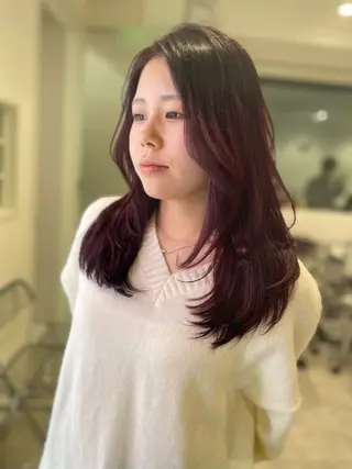 ロング カラー 京都美容師 塩のヘアスタイル