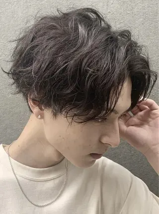 パーマ メンズ 湯浅禅也/プードル /波巻きパーマ/栄のヘアスタイル