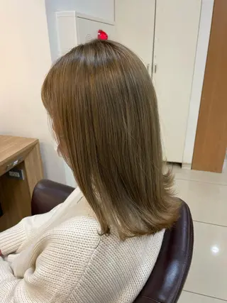 セミロング カラー haf店長 ✂︎タカハシレン✂︎のヘアスタイル
