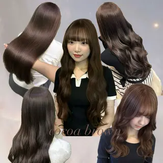 セミロング カラー 柔らかブリーチ 🤎YUKAのヘアスタイル