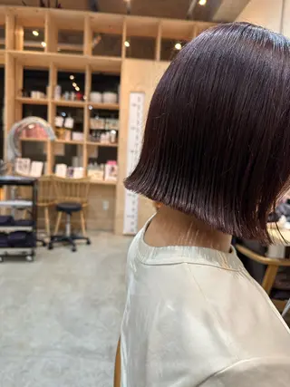 ショート カラー ボブ/レイヤー/ニュ アンスパーマ/小夏のヘアスタイル