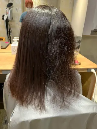 ミディアム 酸性縮毛矯正 Coreすずのヘアスタイル