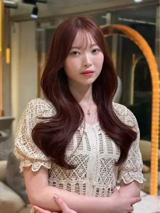 ロング カラー 韓国レイヤー× 艶髪 池袋/ハナ🌷のヘアスタイル