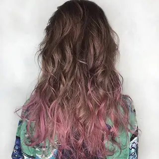 カラー ロング パーマ 【N°deseo】 吉祥寺のヘアスタイル