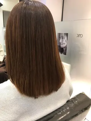 ミディアム カラー YASU🍎CUT 赤系カラー/ヘアケアのヘアスタイル