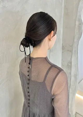 ヘアアレンジ effect横浜所属・切りっぱなしボブ/ 艶カラー/綾莉のヘアスタイル