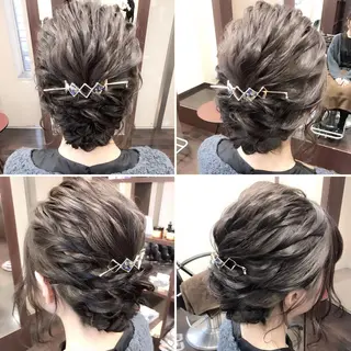 ミディアム セミロング ロング ヘアアレンジ 沢田 瞳のヘアスタイル