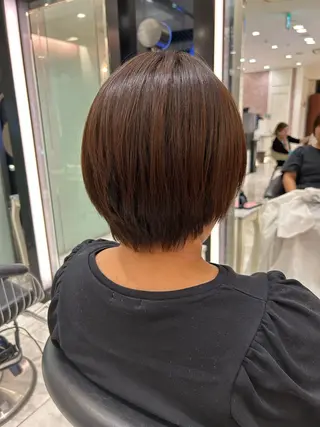 ショート コテ巻き風パーマ✨ 韓国ヘア🤎近下菜央のヘアスタイル