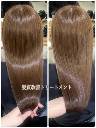 ロング カラー ✨🎨ブリーチなし 透明感カラー✨美友のヘアスタイル