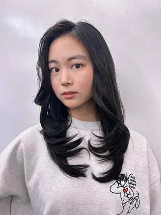 ロング カラー 下妻 カラーエクステ難波のヘアスタイル