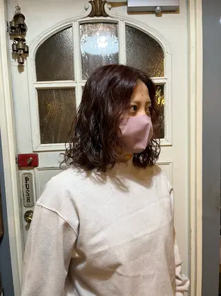 ミディアム パーマ 🌱洒落てるパーマ 🌱ショート/緒方椋のヘアスタイル