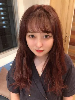 セミロング カラー Ate by little所属・青木 梢のヘアスタイル