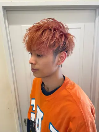 ミディアム メンズ ブリランチン愛知大学前所属・有田 波人のヘアスタイル