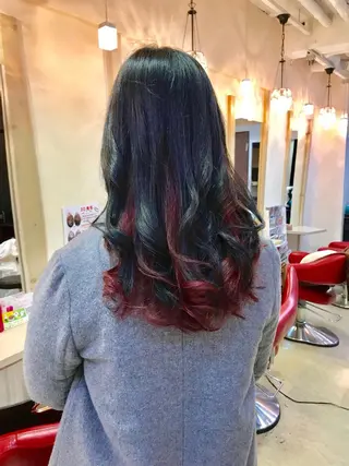 ロング カラー 渋谷宮益坂 omoのヘアスタイル