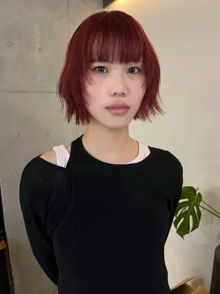 ショート レイヤーカット\ウル フ　chinatsuのヘアスタイル