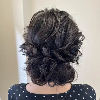 セミロング ヘアアレンジ サソウ ユリエ🥥のヘアスタイル