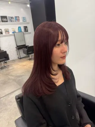 ミディアム カラー レイヤー/透明感/ 顔周り/kana🩰のヘアスタイル