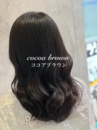 ミディアム カラー 縮毛矯正　野口 恵のヘアスタイル