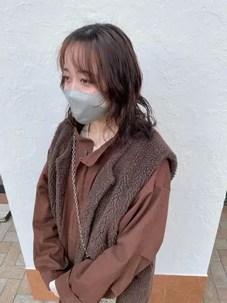 ミディアム 亀川蓮 Agu hairのヘアスタイル