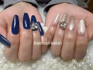 ネイル kao nail マグネット/長さだしのネイルデザイン