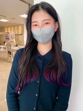 ロング カラー ヘアアレンジ 🍒KIKUCHI KANAE🍒のヘアスタイル