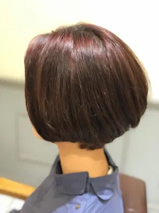 ショート カラー パーマ ヘアアレンジ 【ツヤ髪美容師】 ツダケイスケのヘアスタイル