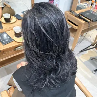 セミロング カラー なんば髪質改善カラー Ardoreのヘアスタイル