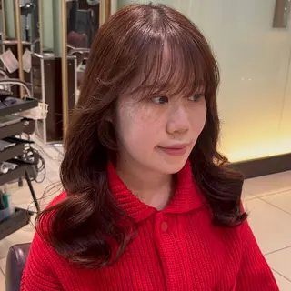 ミディアム タンバルモリパーマ 礒井メンキのヘアスタイル