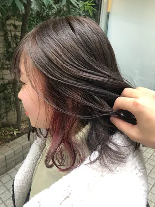 セミロング カラー ボブ/髪質改善/ レイヤー/池澤慎人のヘアスタイル