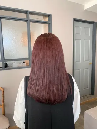 ロング カラー 鍋嶋 涼香のヘアスタイル