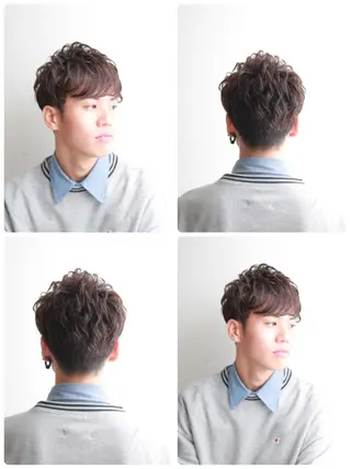 メンズ レイヤー／パーマ 西山賢志のヘアスタイル