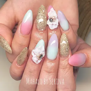 セミロング カラー ネイル SUNNY BAE. SERINAのネイルデザイン