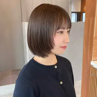 ショート カラー ボブ/縮毛矯正/レイ ヤー♡Natsukiのヘアスタイル