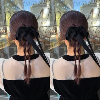 セミロング ヘアアレンジ ☻モエカ/ハイトーン アレンジ☻のヘアスタイル