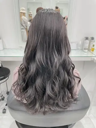 ロング カラー ヘアアレンジ 透け上品ハイトーン 職人ゆうと🤍のヘアスタイル