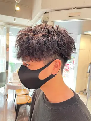 ショート パーマ メンズ レディースカット いからしゆうたのヘアスタイル