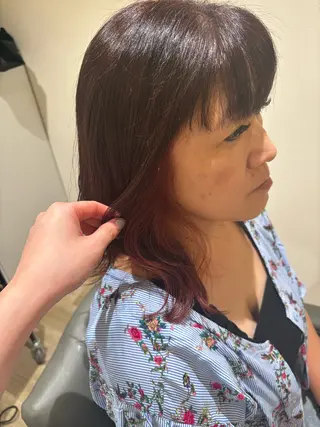 ミディアム 中田 渚のヘアスタイル