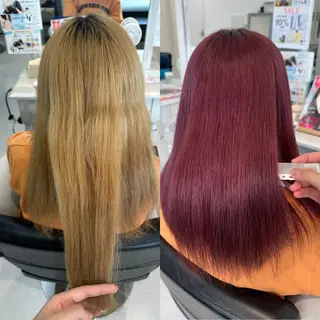 ロング 山崎結菜 🫧透明感カラーのヘアスタイル