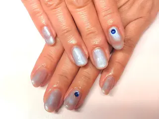 ショート AQUA nailのネイルデザイン