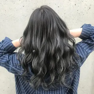ロング カラー 韓国レイヤーカット ◻️ベージュカラーのヘアスタイル