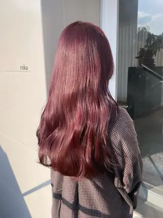 ロング カラー 若月 あやかのヘアスタイル