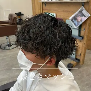 ショート パーマ ヘアアレンジ メンズ ケイゴ【店長】 メンズパーマ特化のヘアスタイル