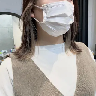 ミディアム カラー レイヤーカット/ 縮毛矯正/ミサキ💐のヘアスタイル