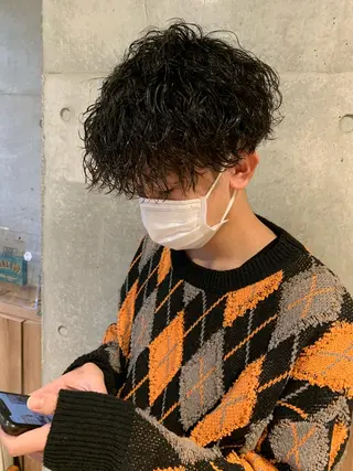 パーマ メンズ Produce with SALON VILLAGE所属・メッシュパーマ職人/ 窪田 優也/ツイスパのヘアスタイル