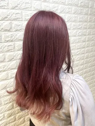 セミロング カラー 福森 みずきのヘアスタイル