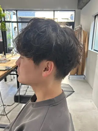 ショート パーマ メンズ fifth 原宿　【フィフス】所属・fifth/メンズ パーマ/川﨑泰就のヘアスタイル