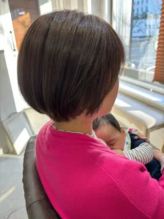 ショート カラー ショート・パーマ・デ ザインカラー/むつみのヘアスタイル