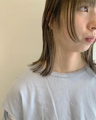 ミディアム カラー MARU レイヤー/パーマのヘアスタイル