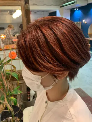 ショート カラー ヘアアレンジ 山崎 澪 レイヤーカット/大宮のヘアスタイル